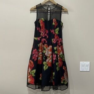 Eliza J Mesh and Floral Dress in size 2